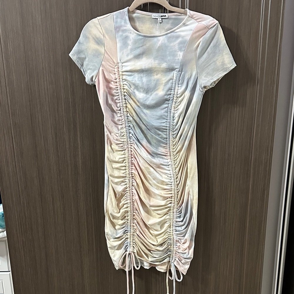 NWT Fashion Nova Pastel Ruched Mini Dress
